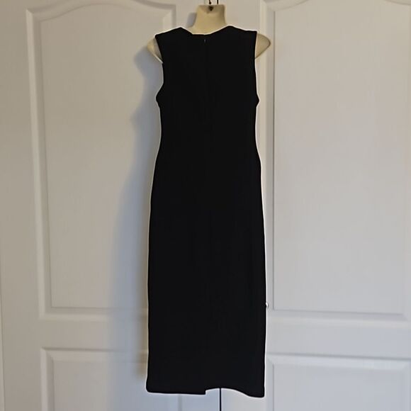 Zara Pencil Sleeveless Midi Dress Small Black - Picture 4 of 16